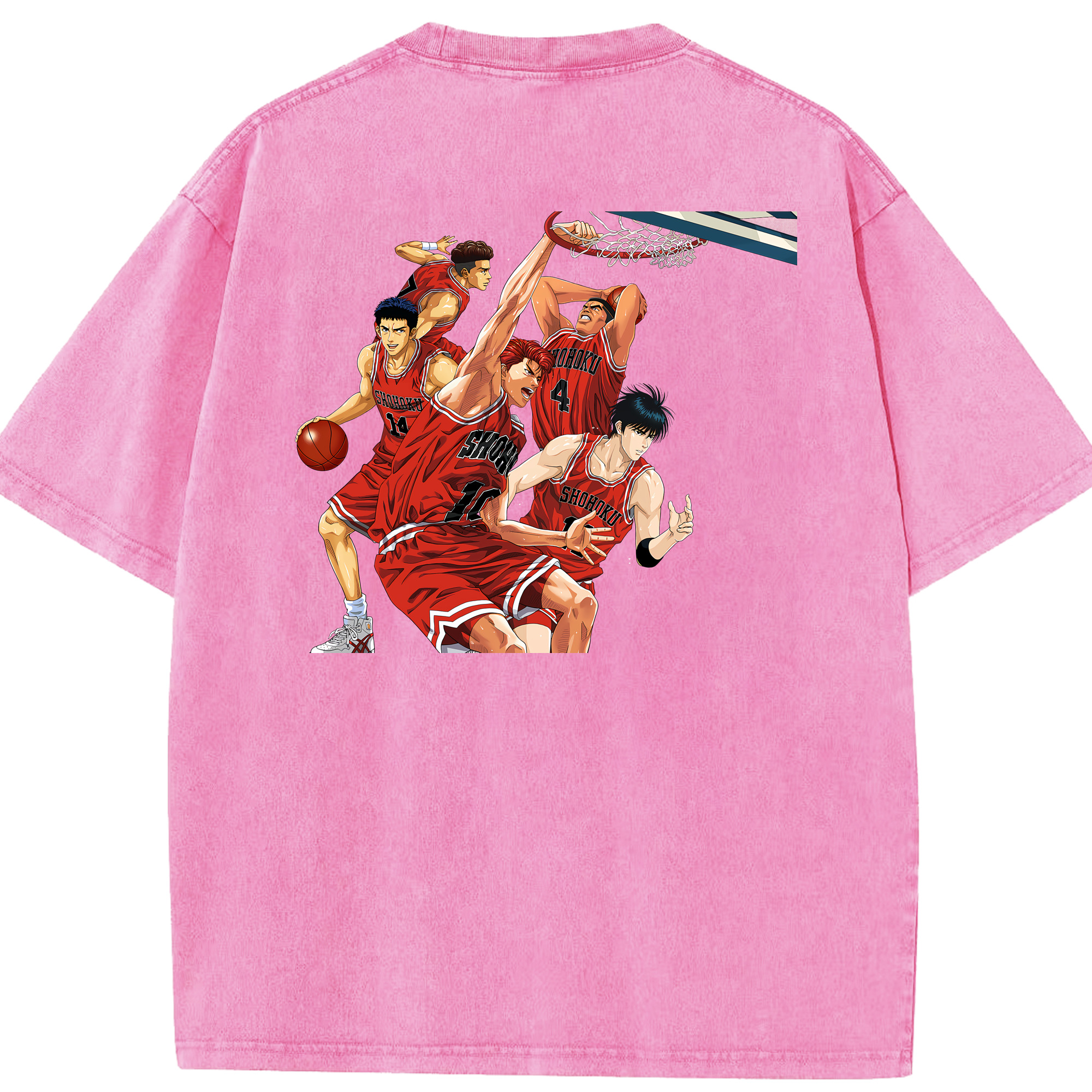 （画像用） SLAM DUNK／スラムダンク 綿100% ヴィンテージ風 半袖Tシャツ（背面プリント）